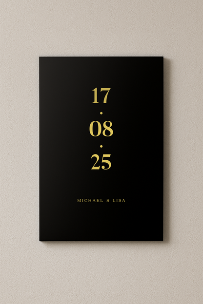 Rome acrylic welcome sign, gold text on black acrylic | Saint Sauvant Auckland NZ