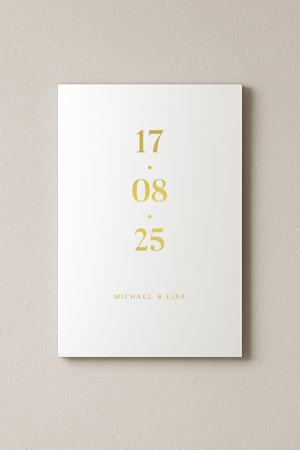 Rome acrylic welcome sign, gold text on white acrylic | Saint Sauvant Auckland NZ