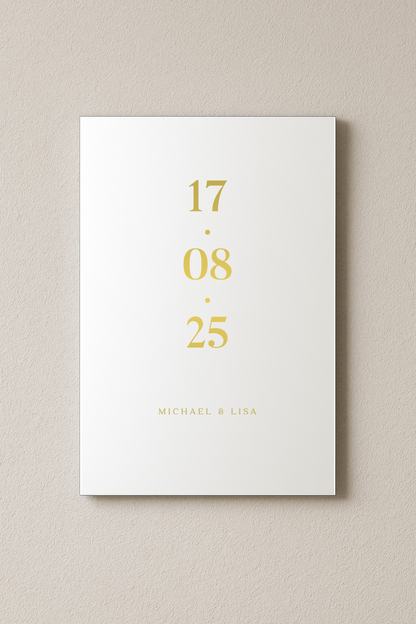 Rome acrylic welcome sign, gold text on white acrylic | Saint Sauvant Auckland NZ