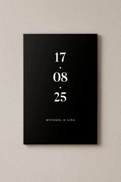 Rome acrylic welcome sign, white text on black acrylic | Saint Sauvant Auckland NZ