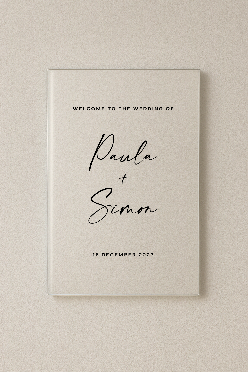 Santorini personalised acrylic welcome sign | Saint Sauvant Auckland NZ