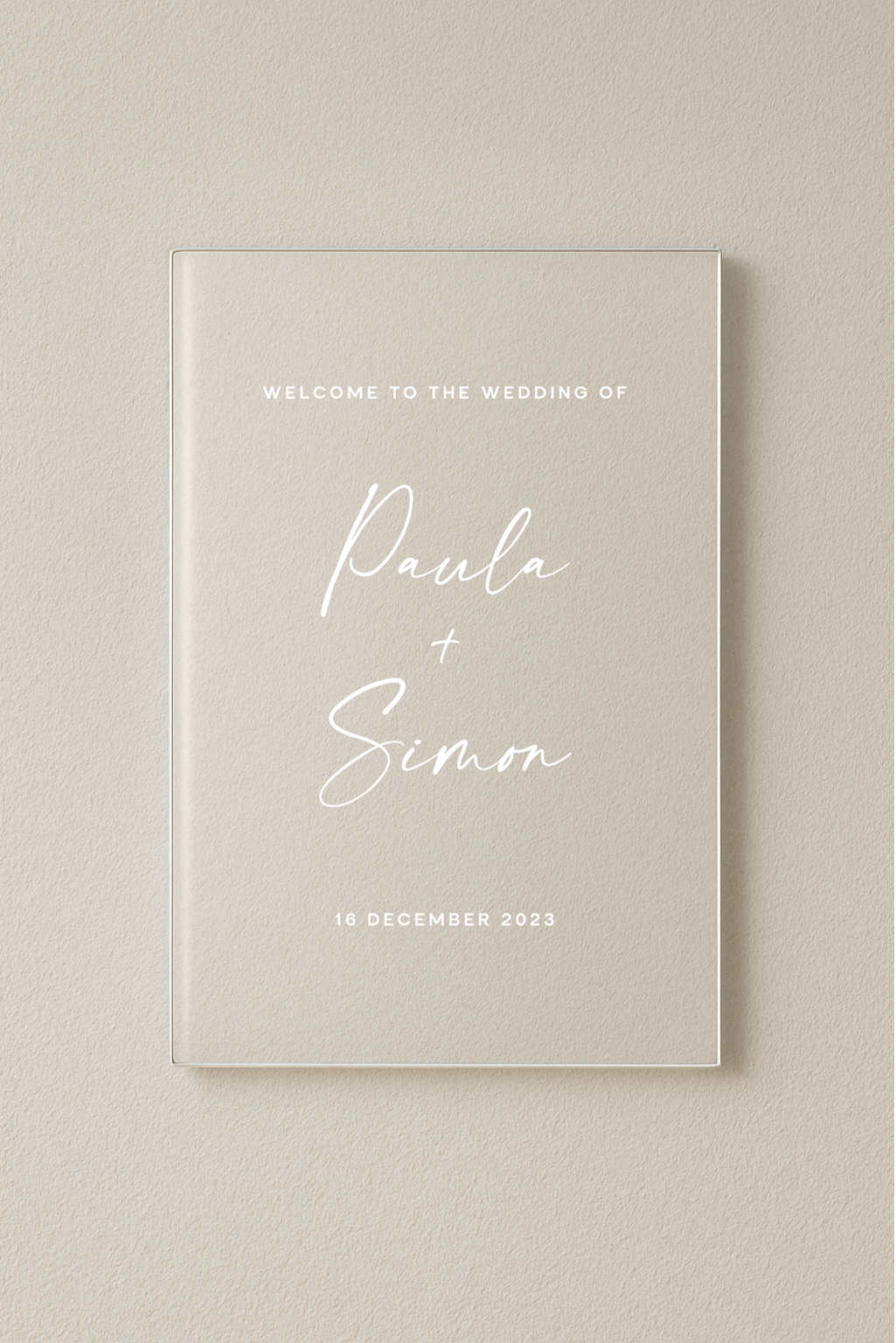 Santorini personalised acrylic welcome sign | Saint Sauvant Auckland NZ