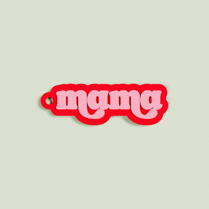 Marmo double layered acrylic retro mama with strawberry text on red acrylic | Saint Sauvant Auckland NZ
