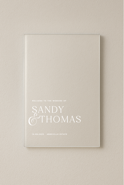 Venice personalised acrylic welcome sign | Saint Sauvant Auckland NZ