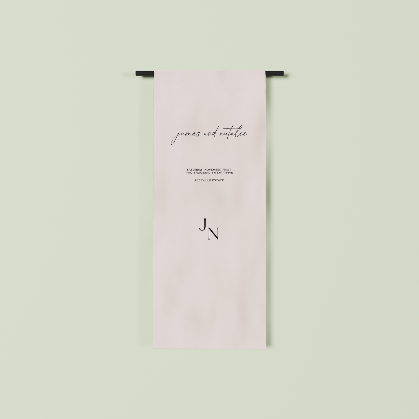 Versailles fabric welcome sign in oat 1.5m | Saint Sauvant Auckland NZ