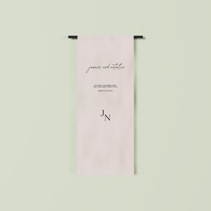 Versailles fabric welcome sign in oat 1.5m | Saint Sauvant Auckland NZ