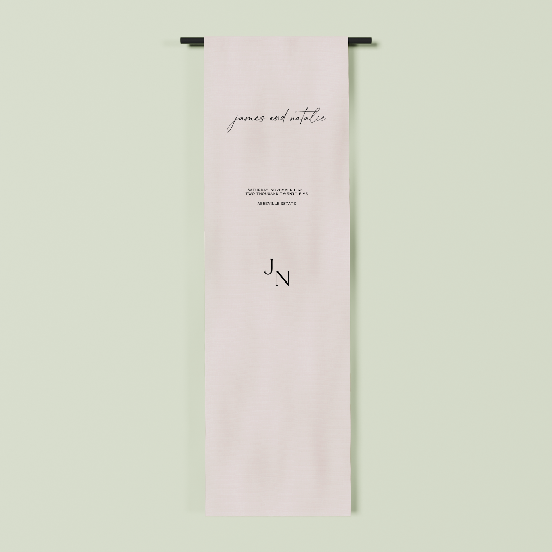 Versailles fabric welcome sign in oat 2m | Saint Sauvant Auckland NZ