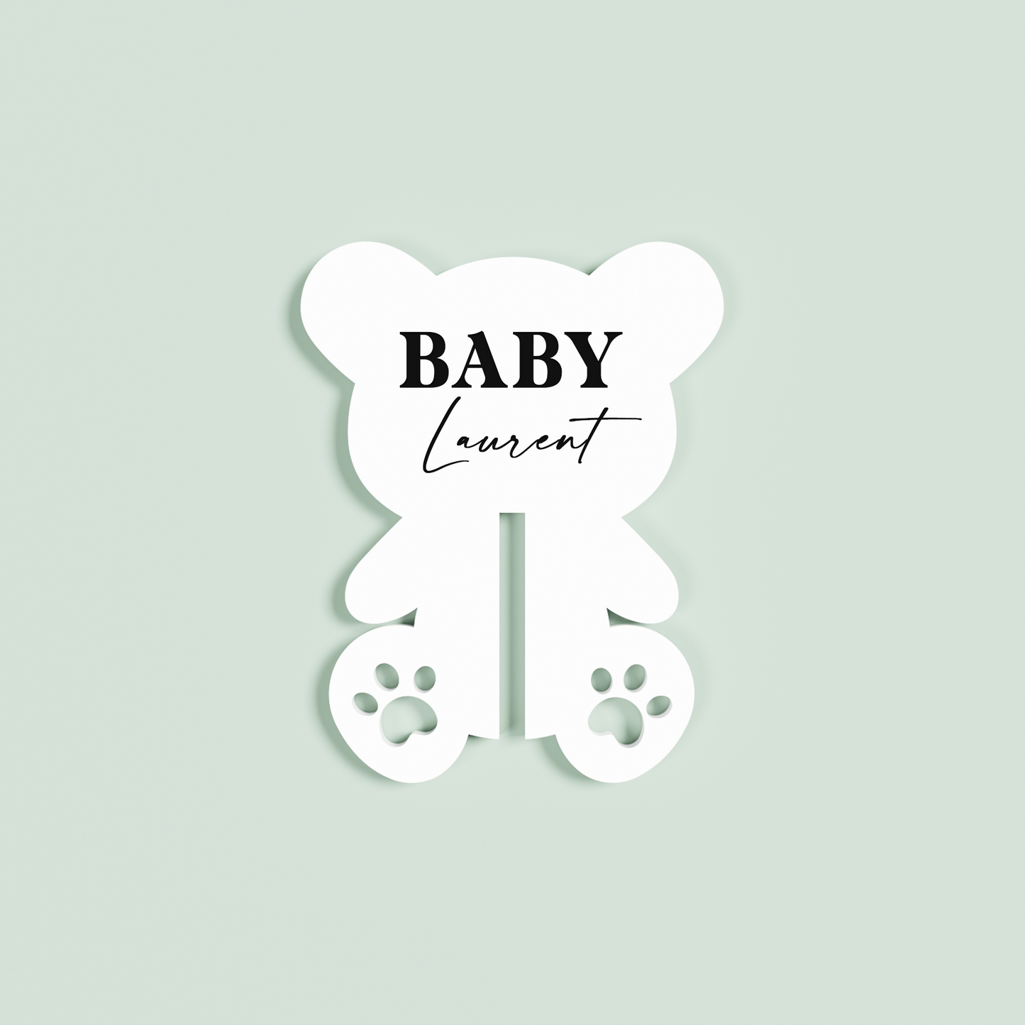 Laurent acrylic drink tag in white | Saint Sauvant Auckland NZ