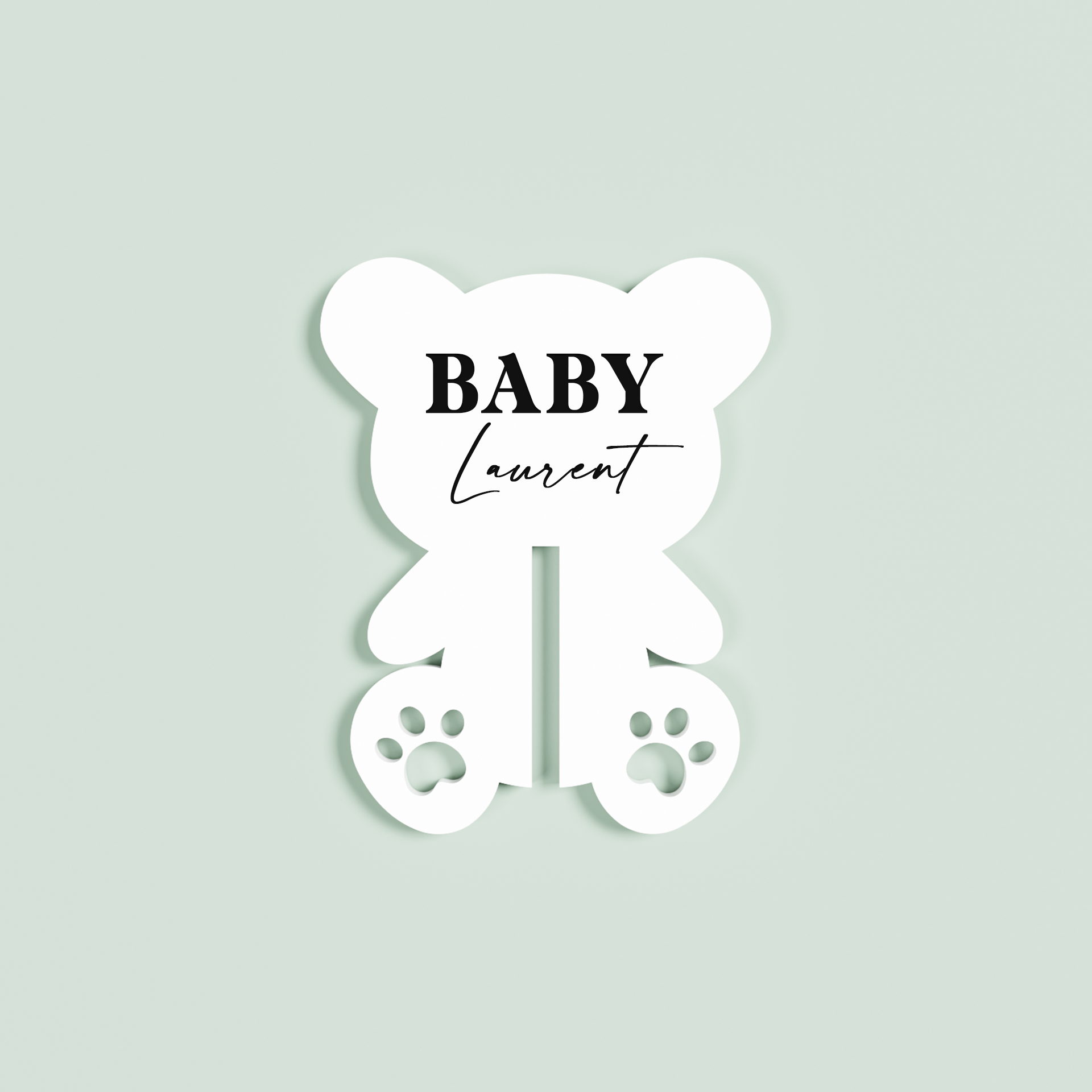 Laurent acrylic drink tag in white | Saint Sauvant Auckland NZ