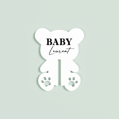 Laurent acrylic drink tag in white | Saint Sauvant Auckland NZ