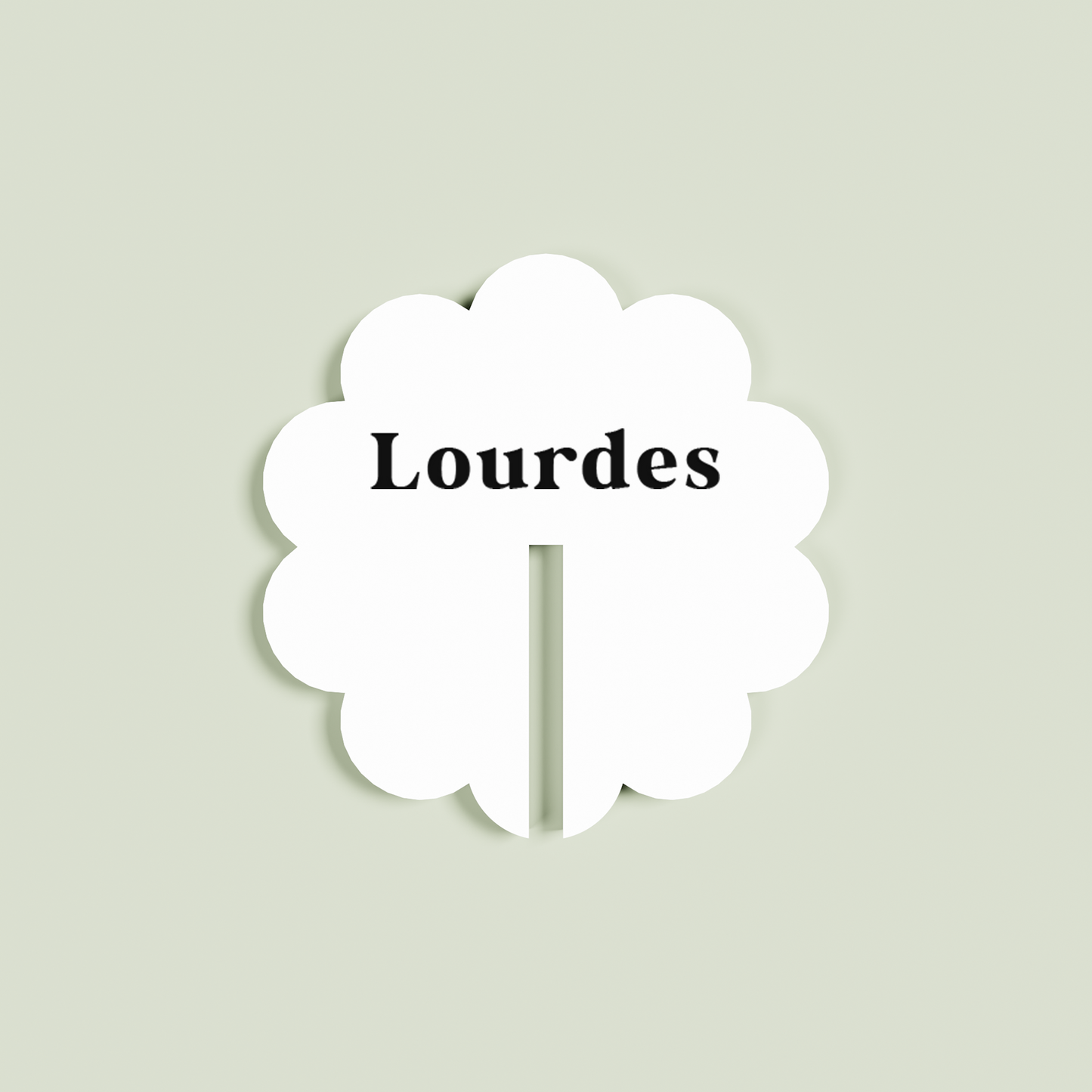 Buttercup acrylic drink tag in clear | Saint Sauvant Auckland NZ