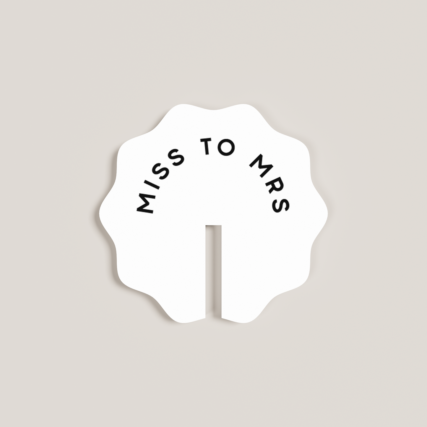 Camellia acrylic drink tag in white | Saint Sauvant Auckland NZ