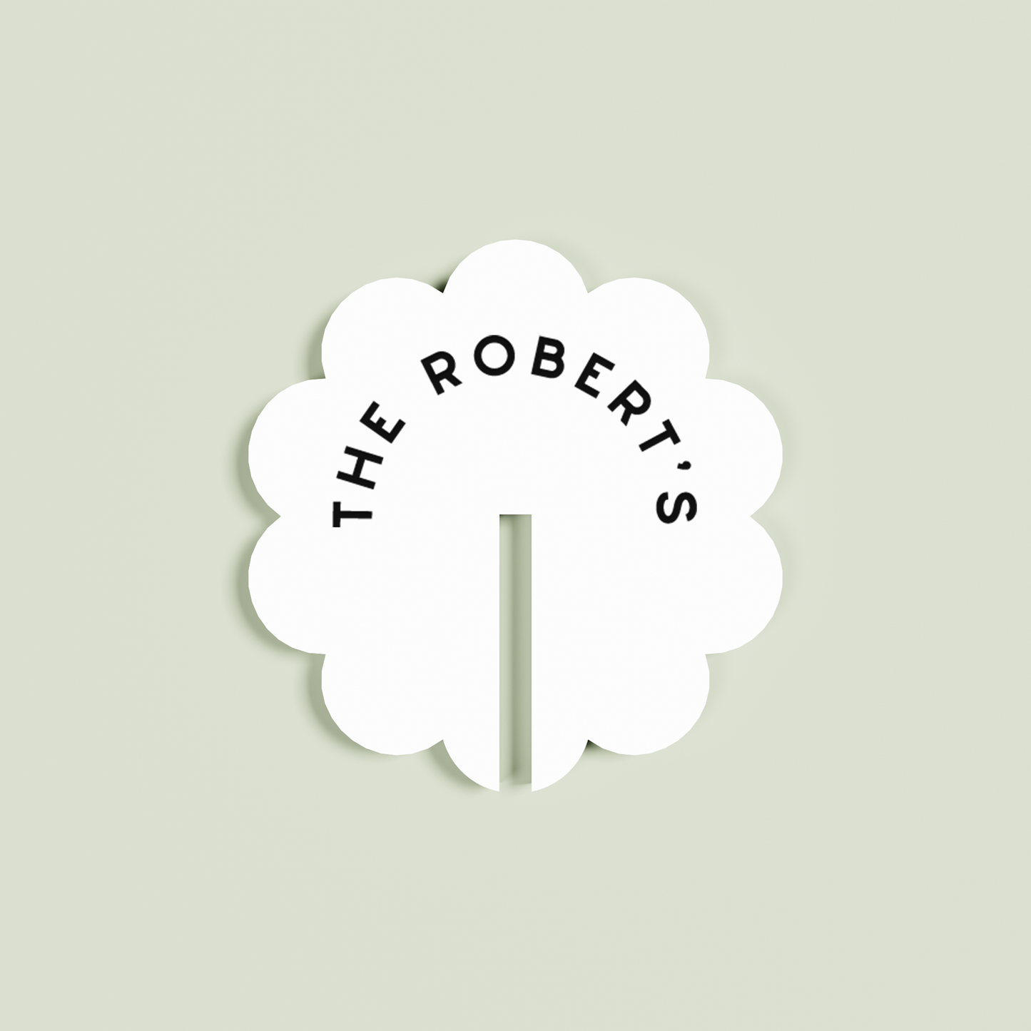 Dahlia acrylic drink tag in white | Saint Sauvant Auckland NZ