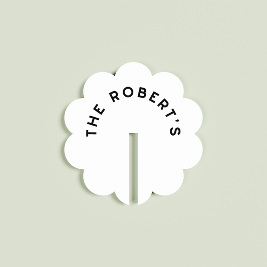Dahlia acrylic drink tag in white | Saint Sauvant Auckland NZ