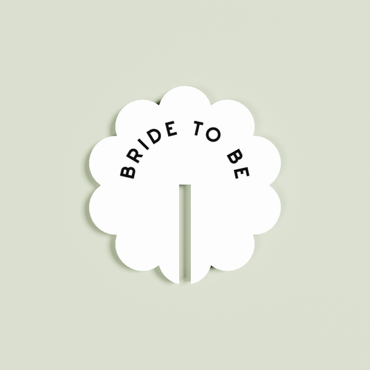 Iris acrylic drink tag in white | Saint Sauvant Auckland NZ