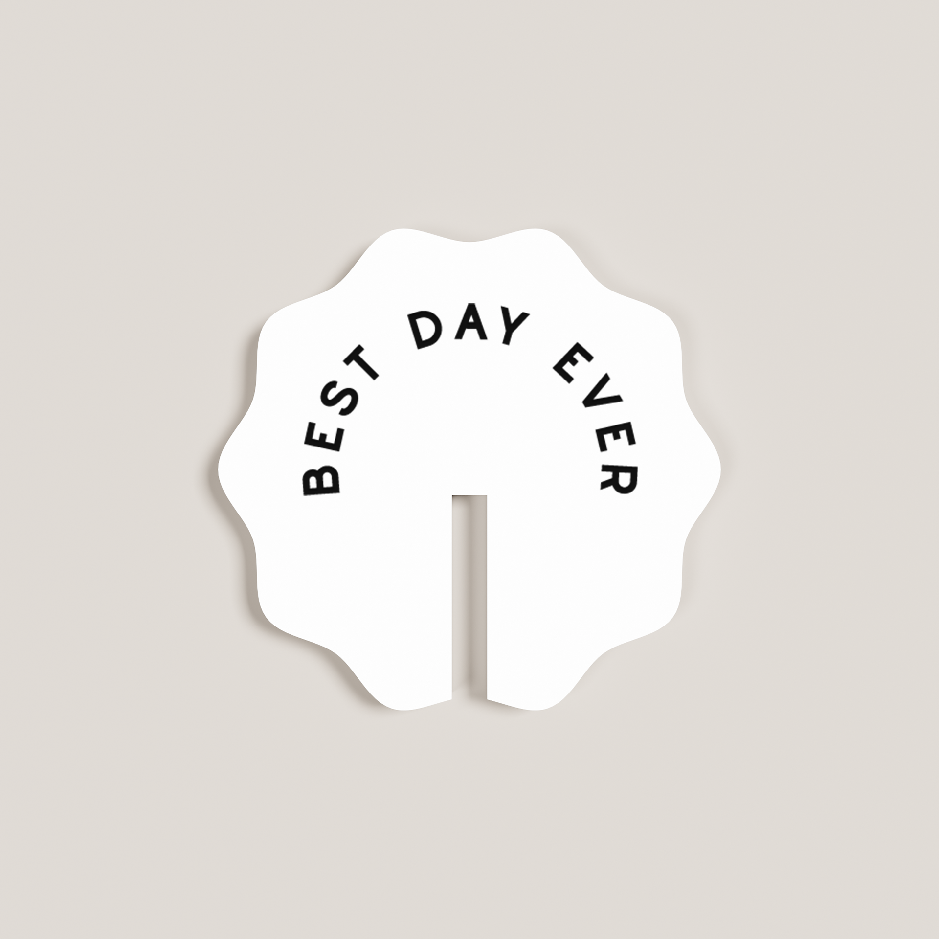 Orchid acrylic drink tag in white | Saint Sauvant Auckland NZ