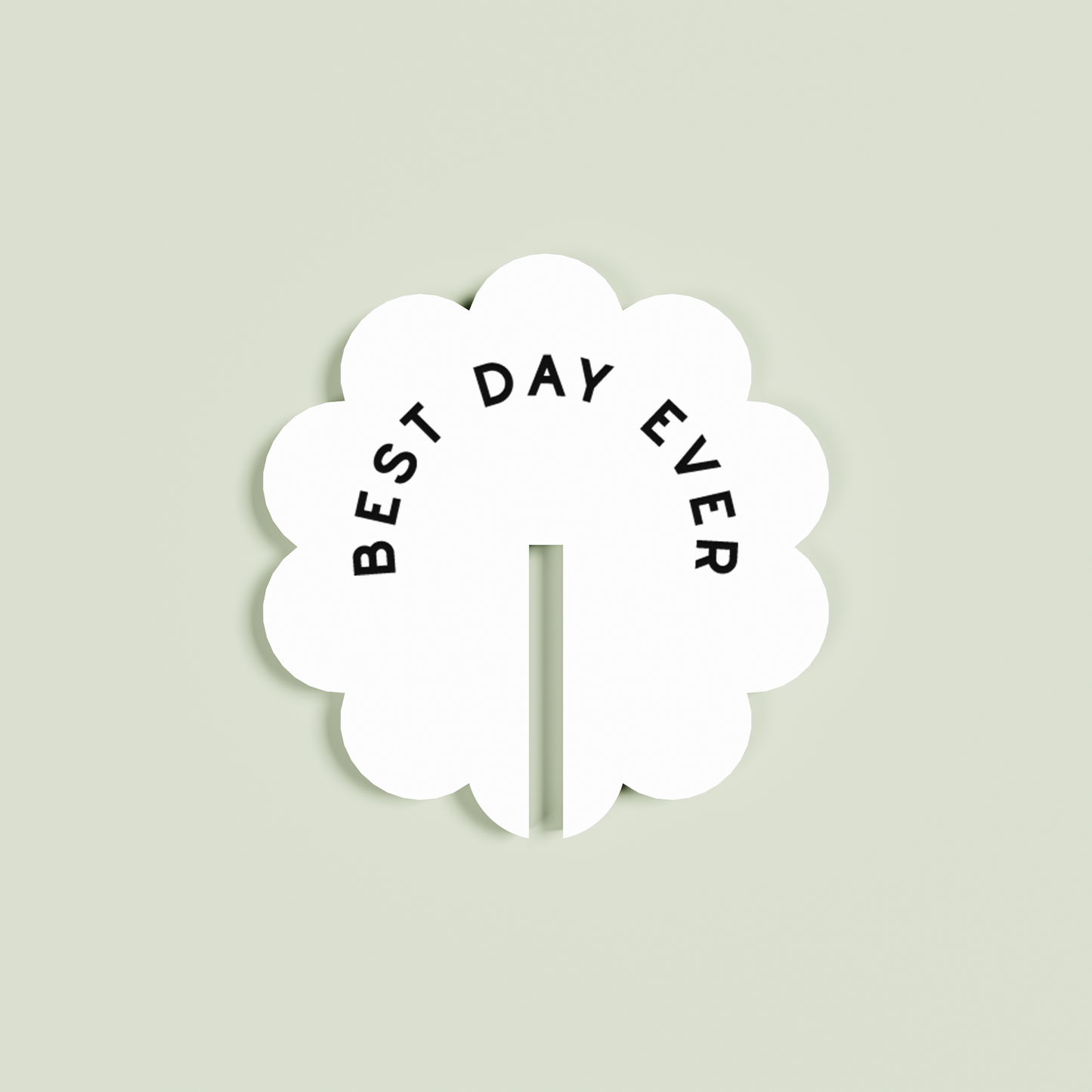 Peony acrylic drink tag in white | Saint Sauvant Auckland NZ