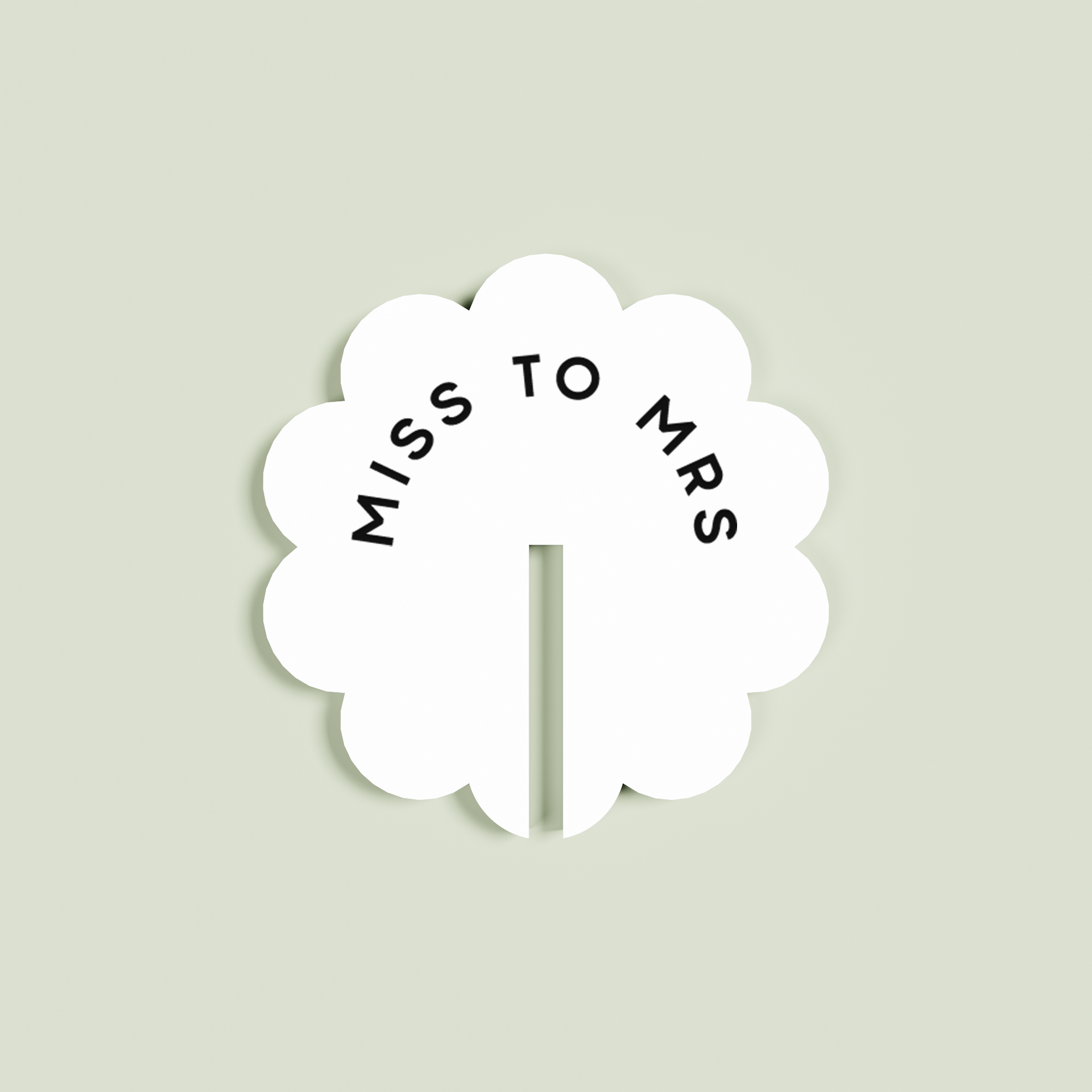 Gardenia acrylic drink tag in white | Saint Sauvant Auckland NZ