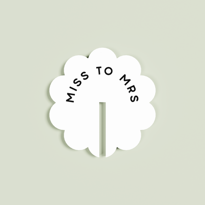 Gardenia acrylic drink tag in white | Saint Sauvant Auckland NZ