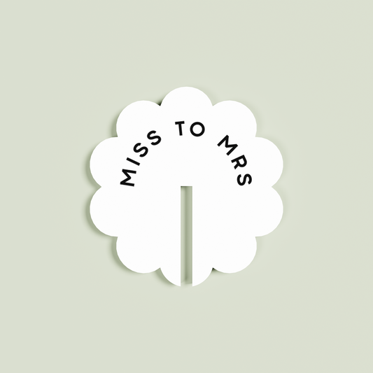 Gardenia acrylic drink tag in white | Saint Sauvant Auckland NZ