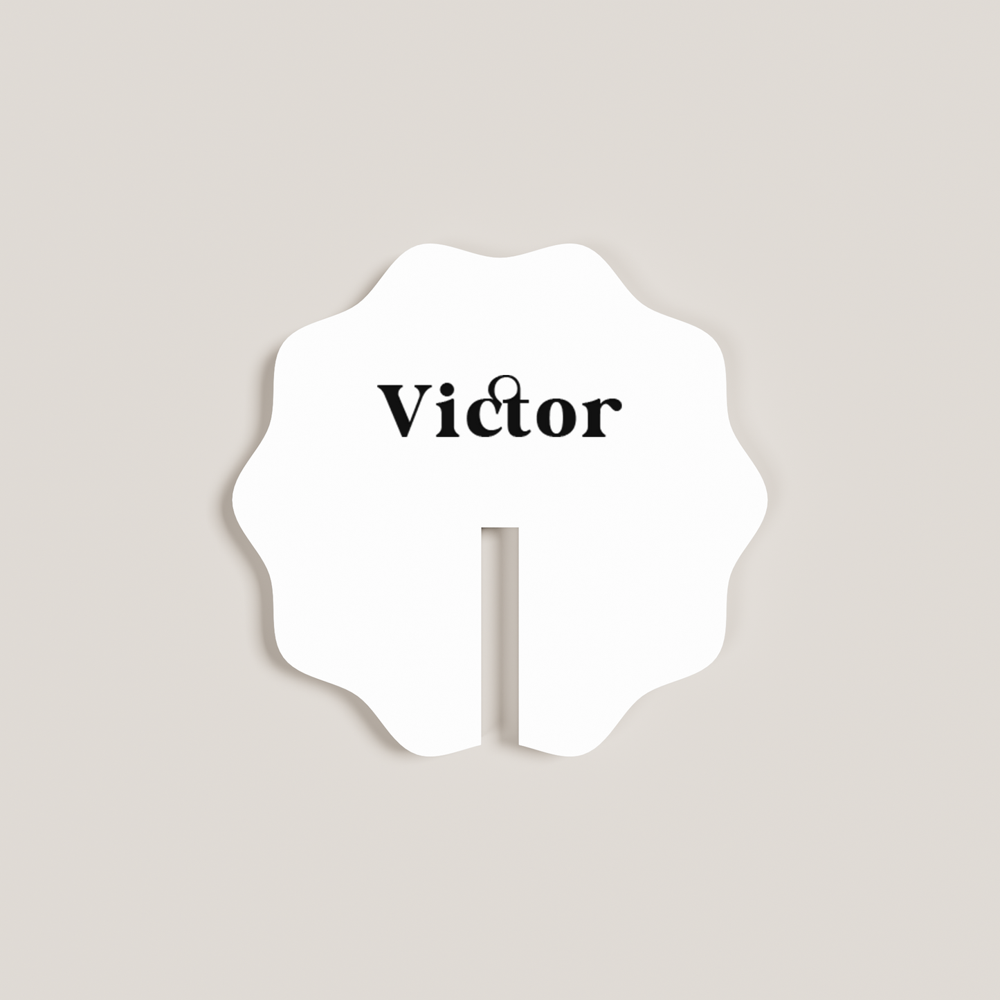 Snowdrop acrylic drink tag in white | Saint Sauvant Auckland NZ