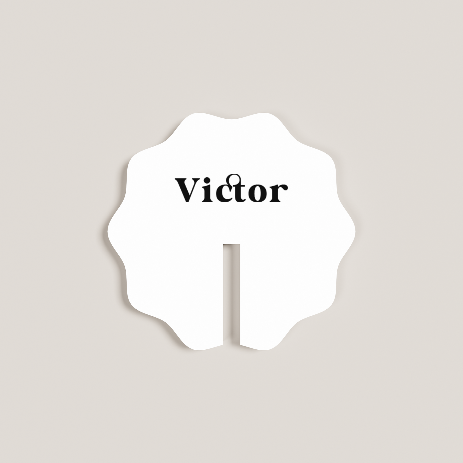 Snowdrop acrylic drink tag in white | Saint Sauvant Auckland NZ