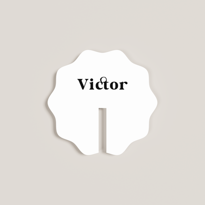 Snowdrop acrylic drink tag in white | Saint Sauvant Auckland NZ