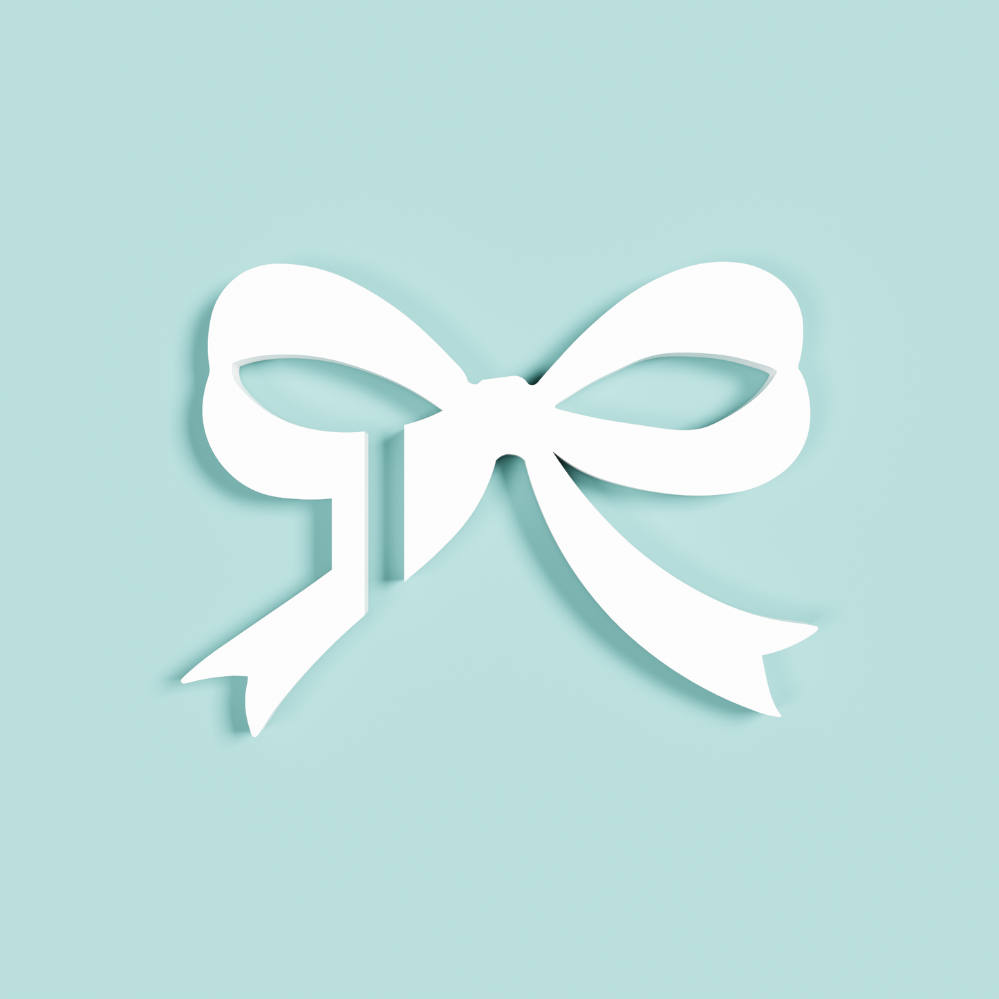 Small bow acrylic drink tag in white | Saint Sauvant Auckland NZ
