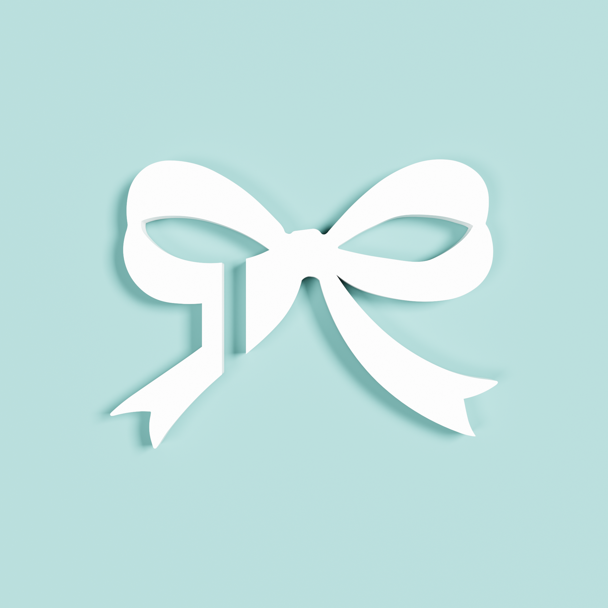 Small bow acrylic drink tag in white | Saint Sauvant Auckland NZ