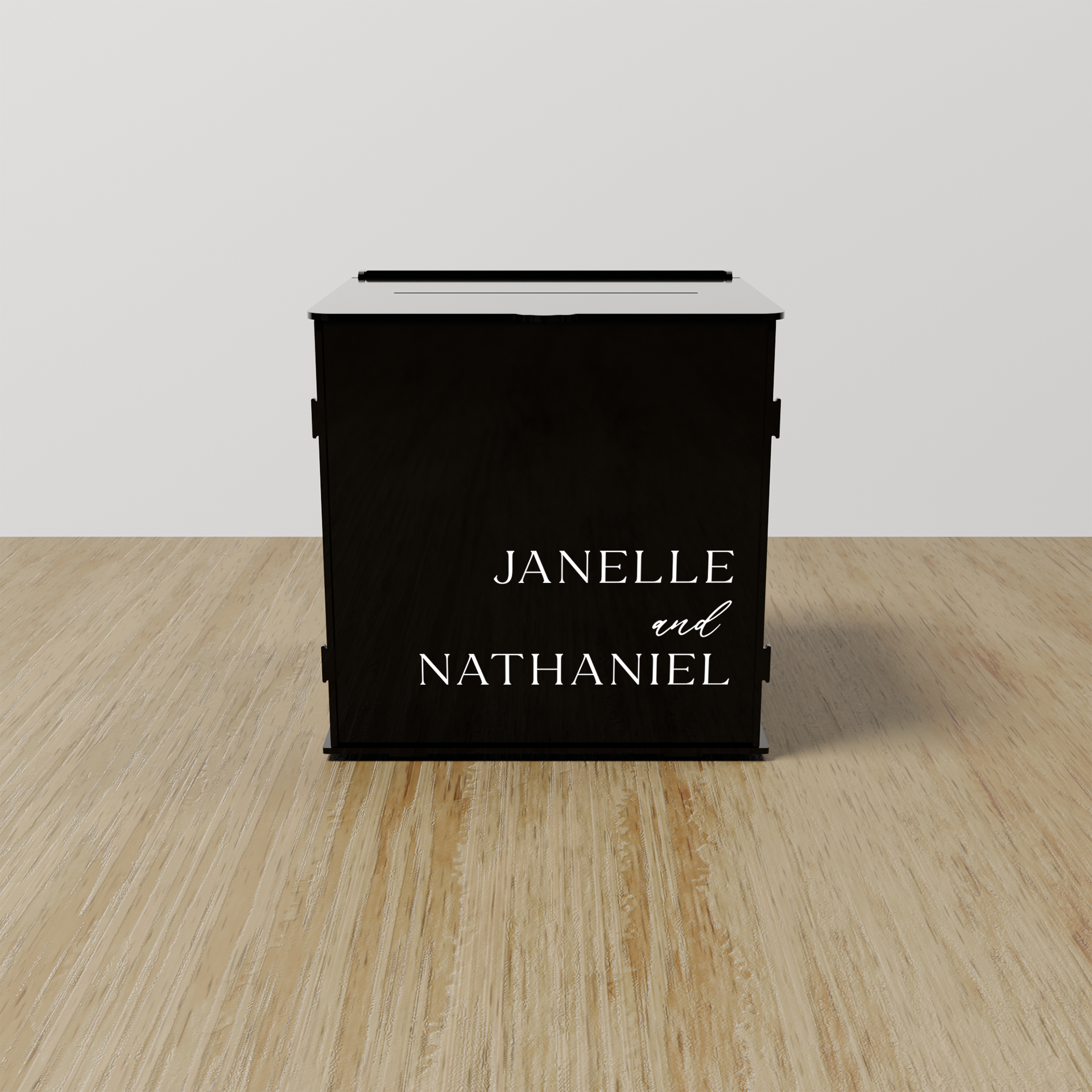 Seine acrylic wishing well, white text on black acrylic | Saint Sauvant Auckland NZ