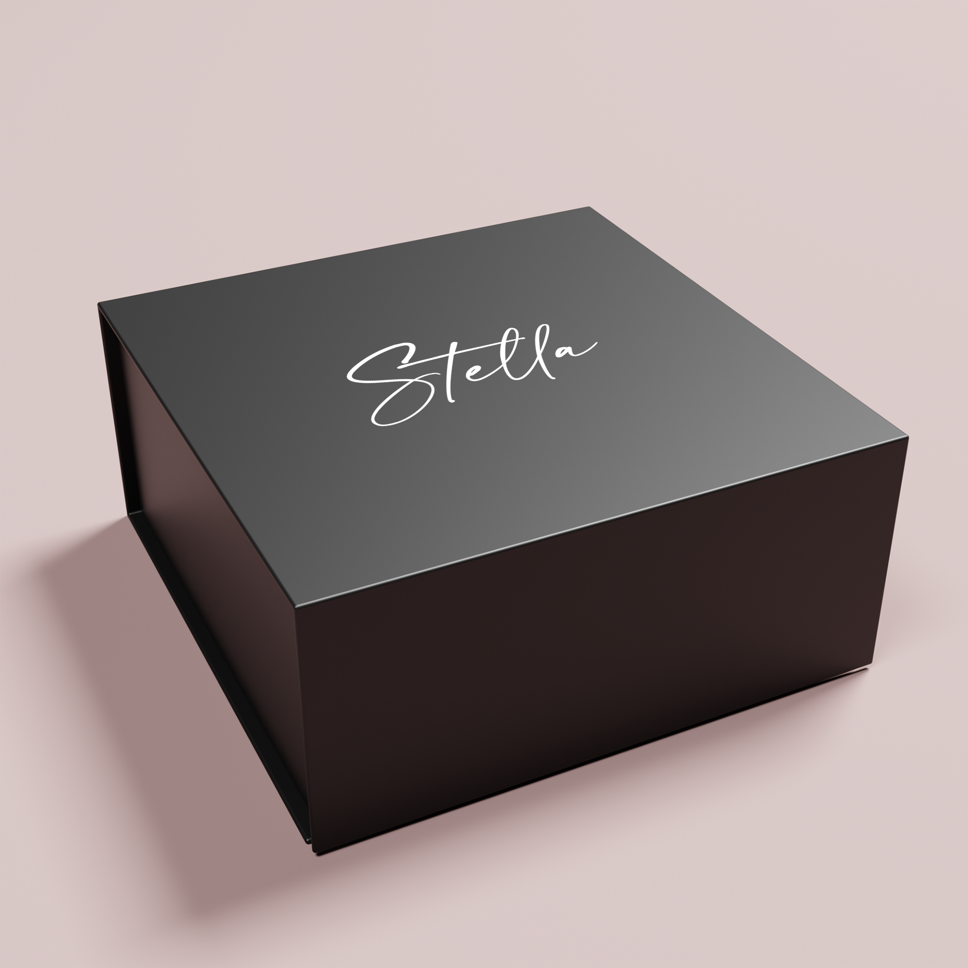 Bloom personalised gift box, white text on black acrylic | Saint Sauvant Auckland NZ
