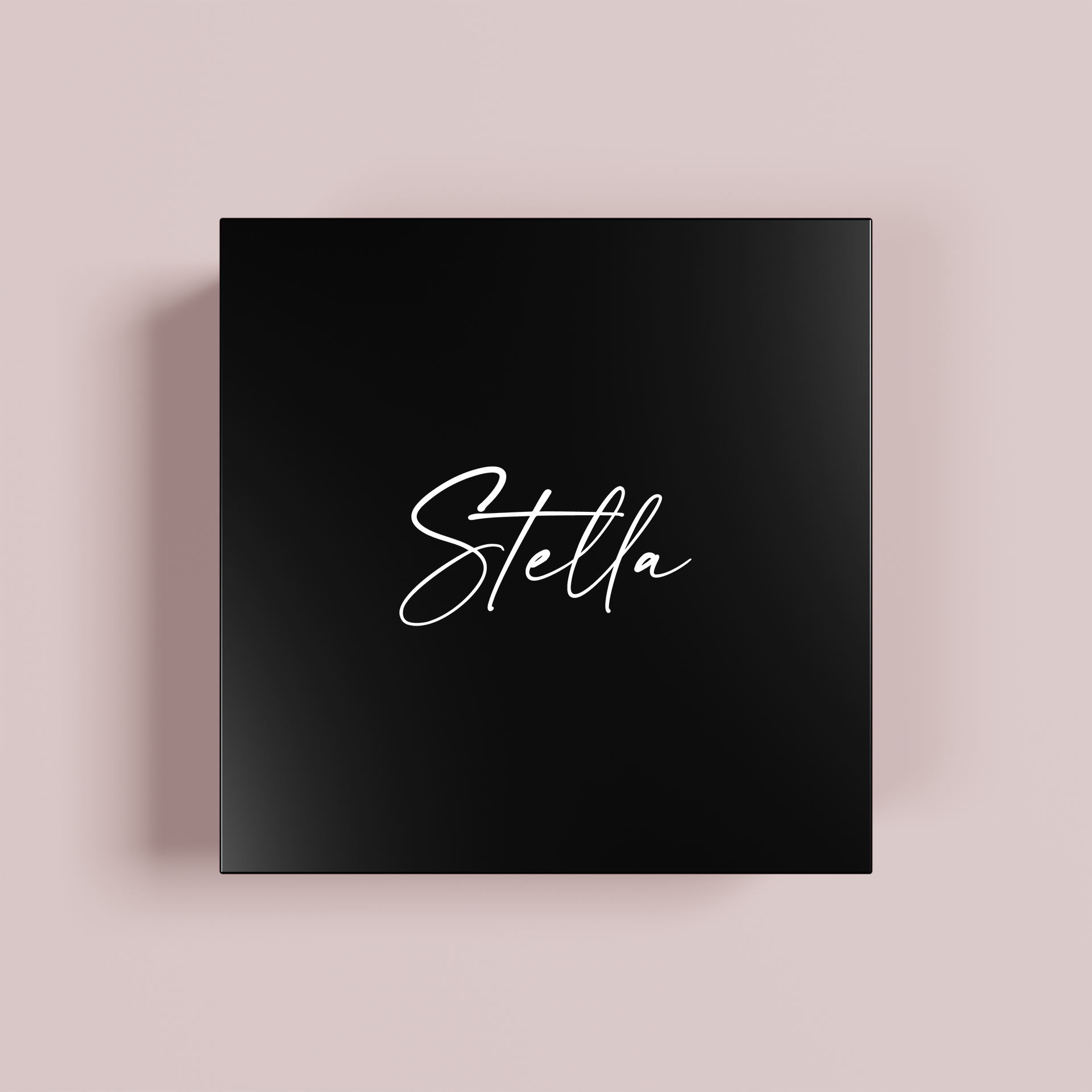 Bloom personalised gift box, white text on black acrylic | Saint Sauvant Auckland NZ