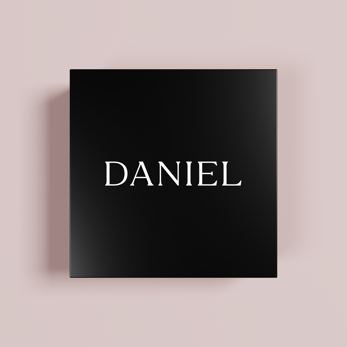 Willow personalised gift box, white text on black acrylic | Saint Sauvant Auckland NZ