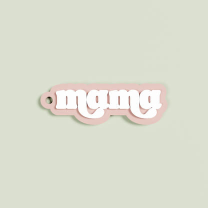 Marmo double layered acrylic retro mama with white  text on blush acrylic | Saint Sauvant Auckland NZ