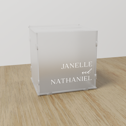 Seine acrylic wishing well, white text on frosted acrylic | Saint Sauvant Auckland NZ