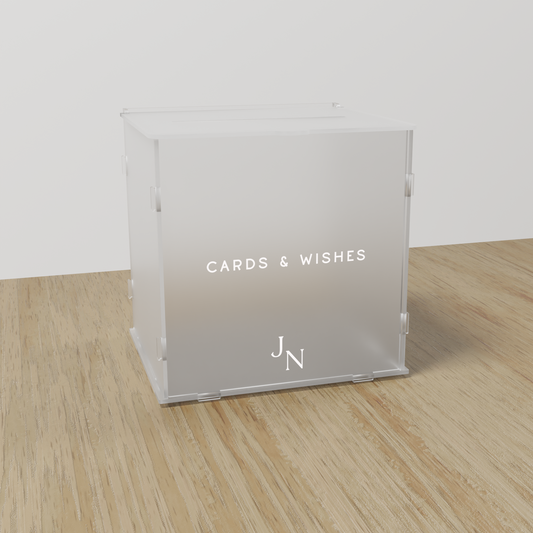 Vienne acrylic wishing well, white text on frosted acrylic | Saint Sauvant Auckland NZ