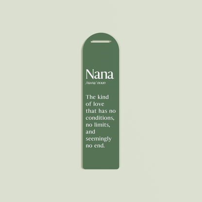 Rosmarino acrylic bookmark with white text on sage acrylic | Saint Sauvant Auckland NZ