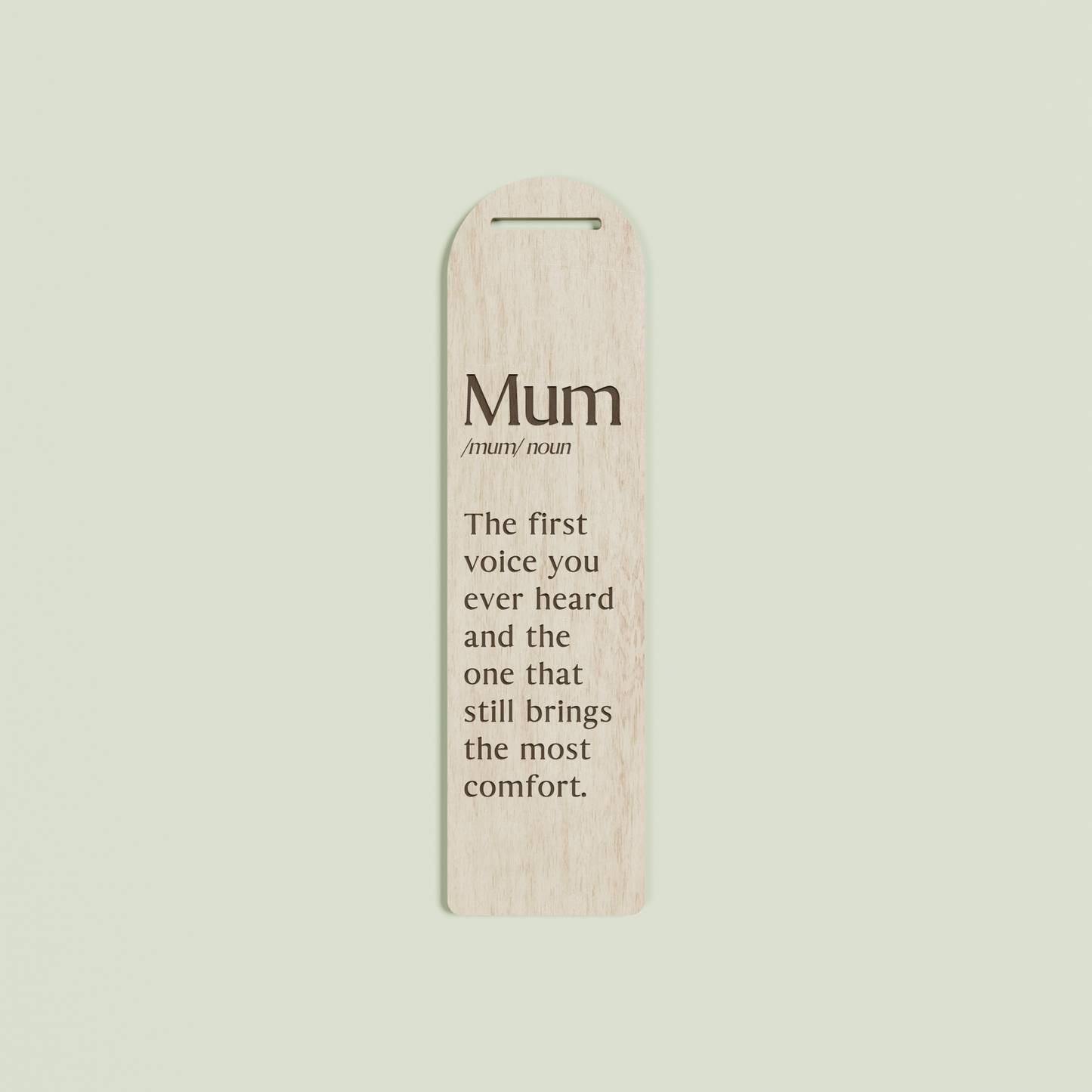 Alloro wood bookmark with engraved text | Saint Sauvant Auckland NZ